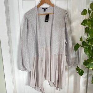 Torrid Cotton Rayon Kimono Open Cardigan Long Sleeved Boho Fairy neutral capsule